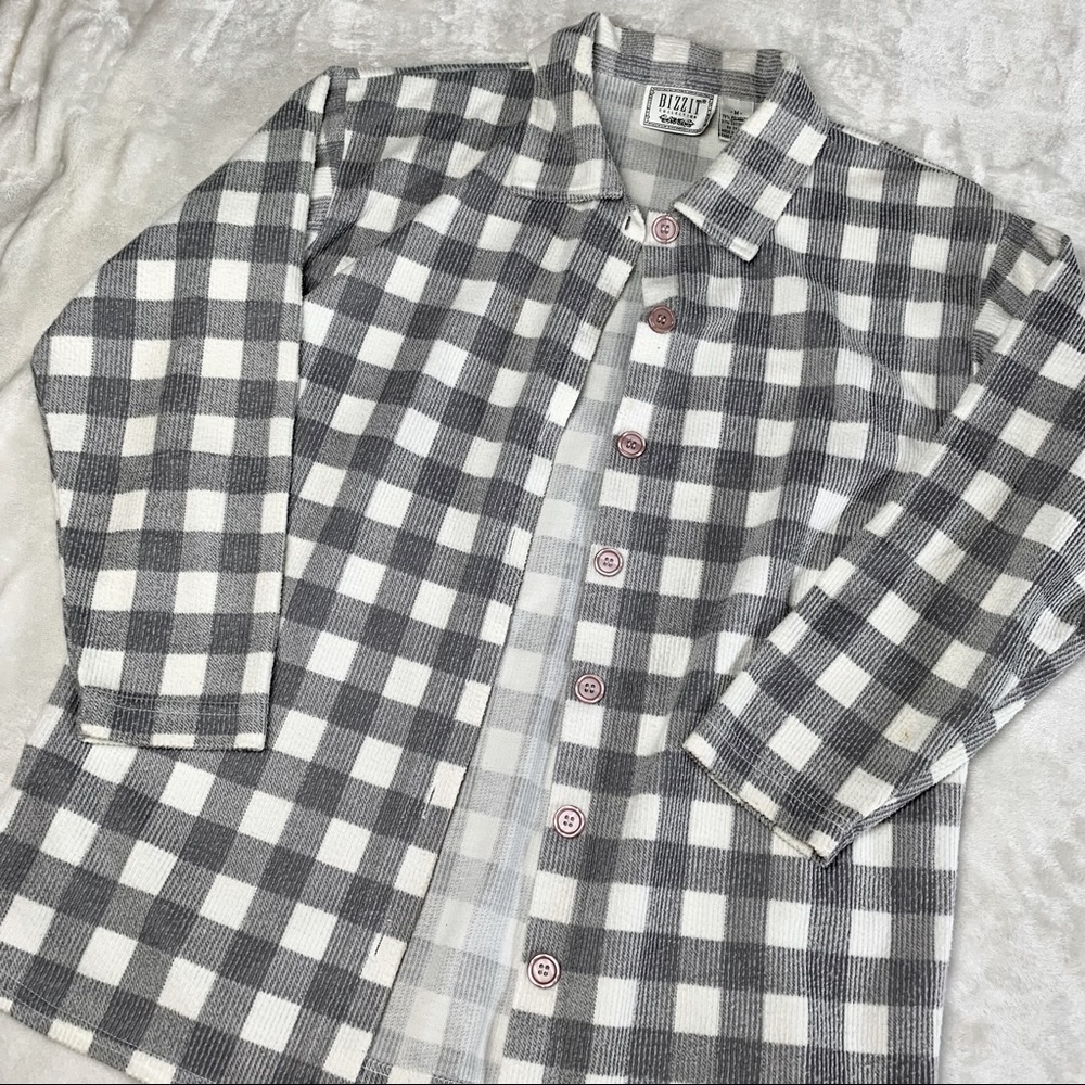 Vintage Gray Plaid Shacket, size M